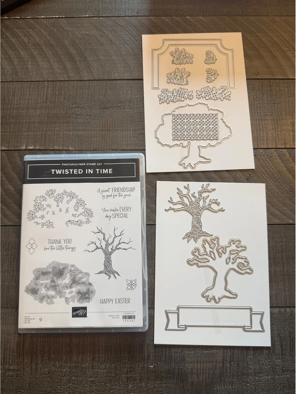 Stampin’ Up Twisted In Time stamp set and Twisted In Time Dies die cut set